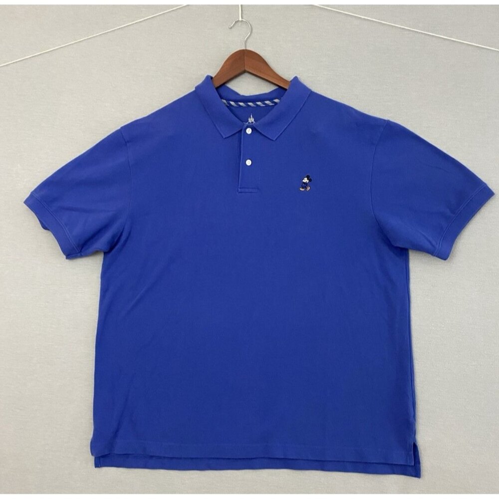 Disney Parks Authentic Men's Shirt Sz XL Blue Short Sleeve Mickey Polo